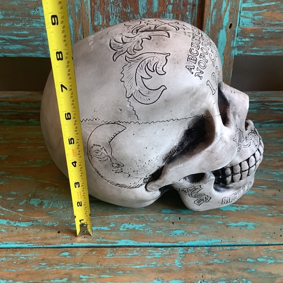 Ouja Skull Halloween Decoration Heavy Resin Occult Party Festive - Picture 9 of 13